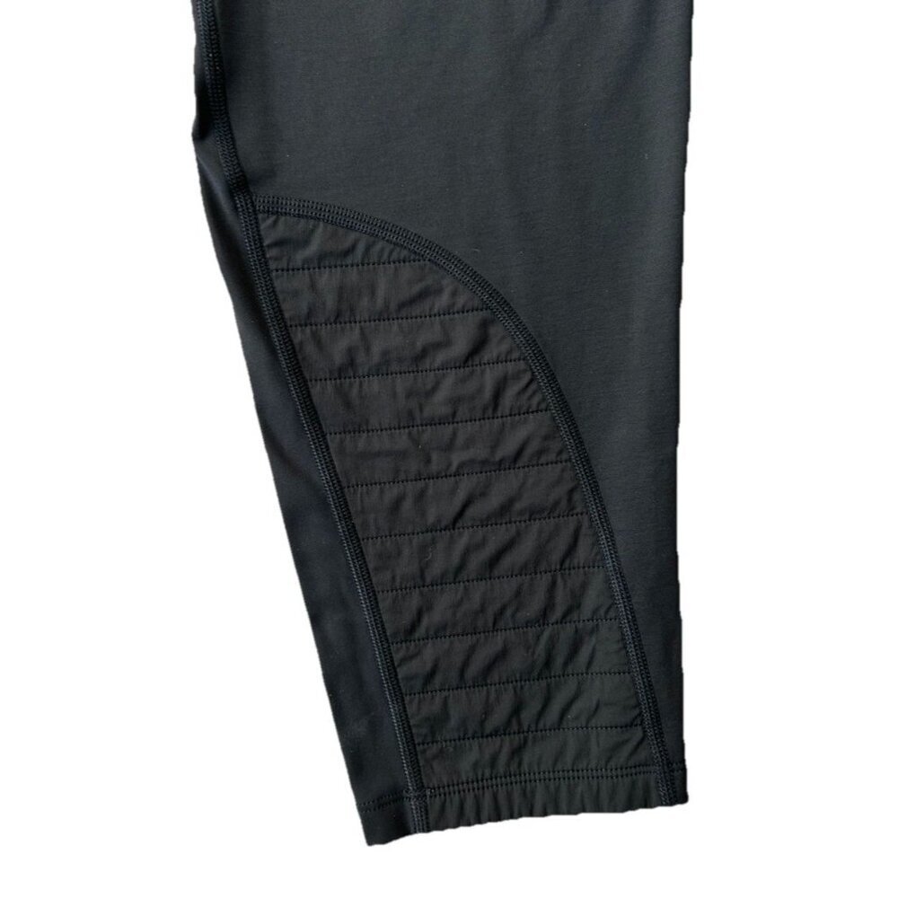 Athleta Peak Hybrid Fleece Tight Legging Black Athleisure Gym Activewear Size XL - Picture 6 of 8